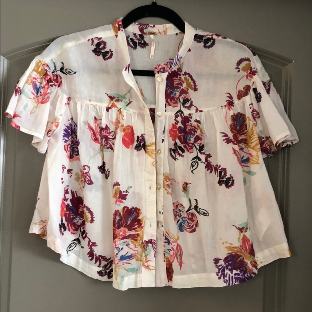Free people floral button up